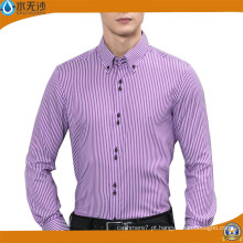 Camisas de algodão de vestido italiano de camisa formal de 2017 homens